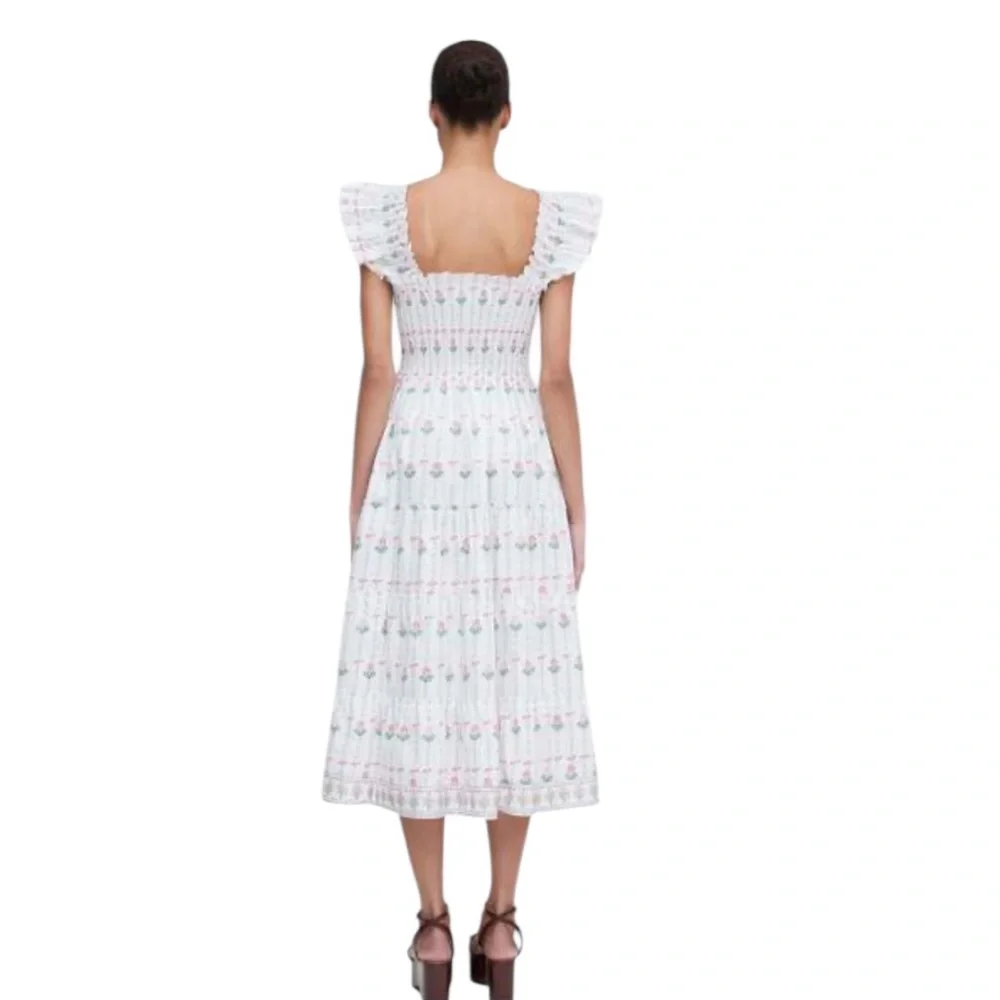 NEW Hill House Ellie Nap Dress. White Trailing Fern. M. NWT - Picture 3 of 7